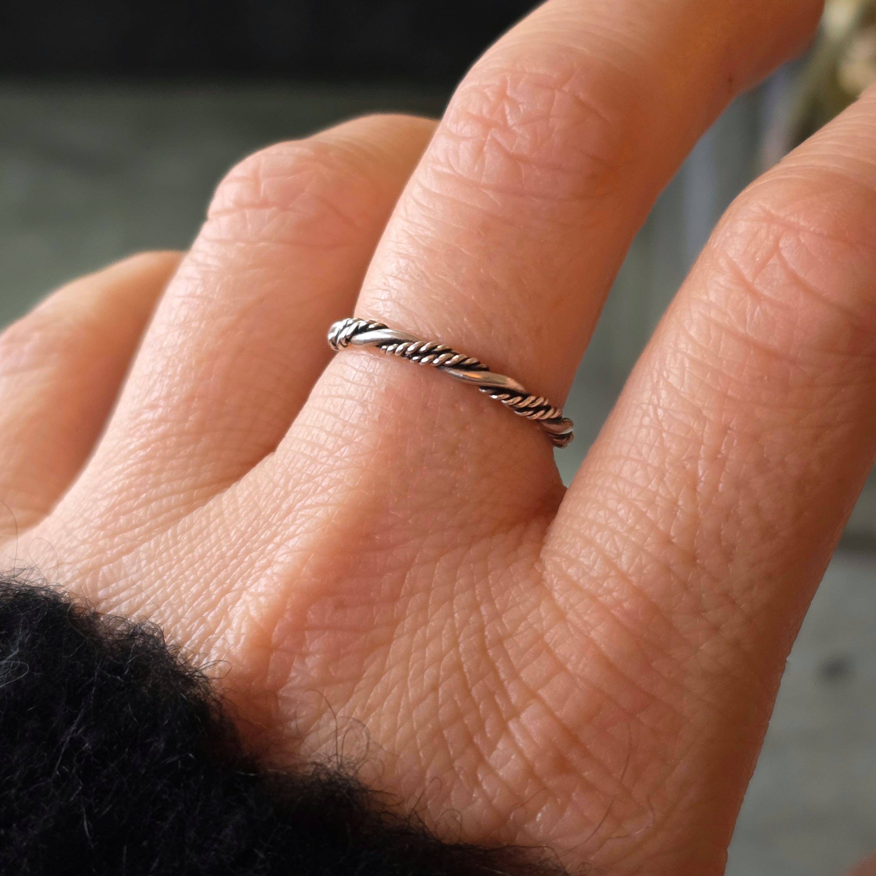 Twisted Wire Stacking Ring